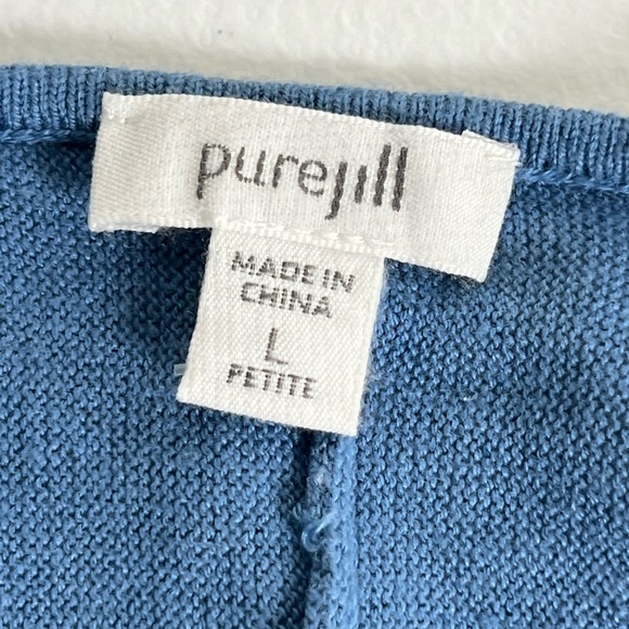 J. Jill Pure L Knit Pullover Tunic Top blue - Picture 10 of 12